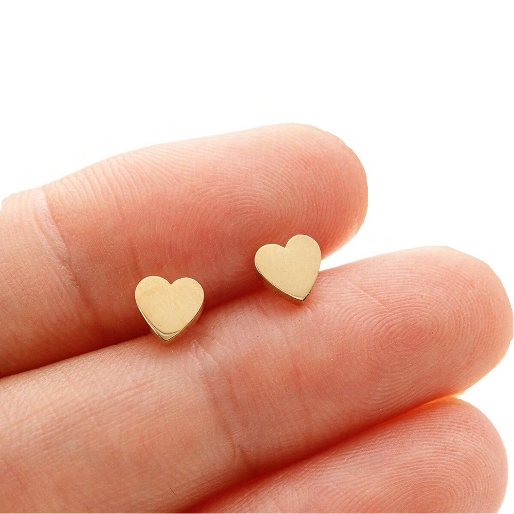 BOGO! Dainty Heart stud Earrings in Gold color - Boutique NEW